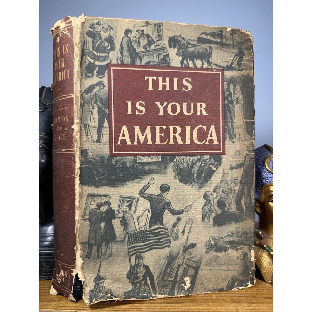 1943 THIS IS YOUR AMERICA Volume 2 First Edition Newspaper Articles Americana